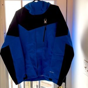 Spyder goretex royal blue and black ski shell